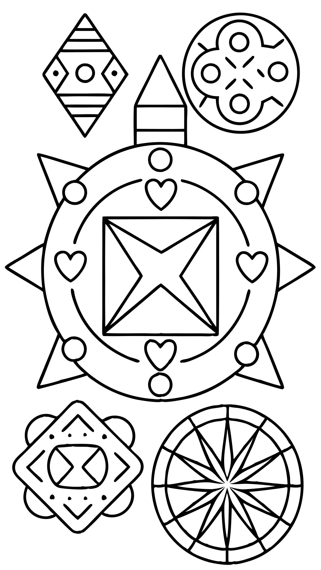 shapes coloring pages printable